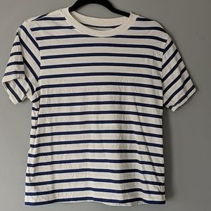 Hanes x Karla Off White/Red Striped Crew Tee